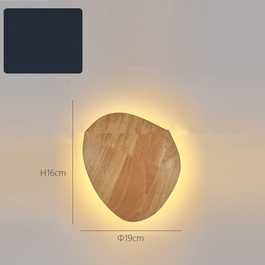 Log Art Wall Lamp – Nordic Minimalist Wooden Light