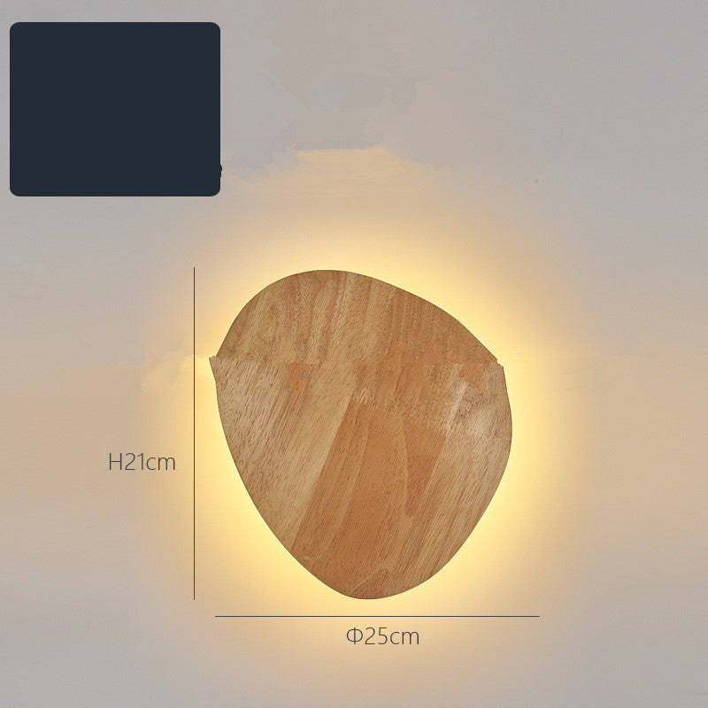 Log Art Wall Lamp – Nordic Minimalist Wooden Light