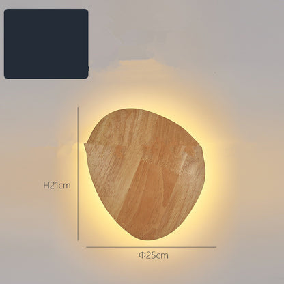 Log Art Wall Lamp – Nordic Minimalist Wooden Light