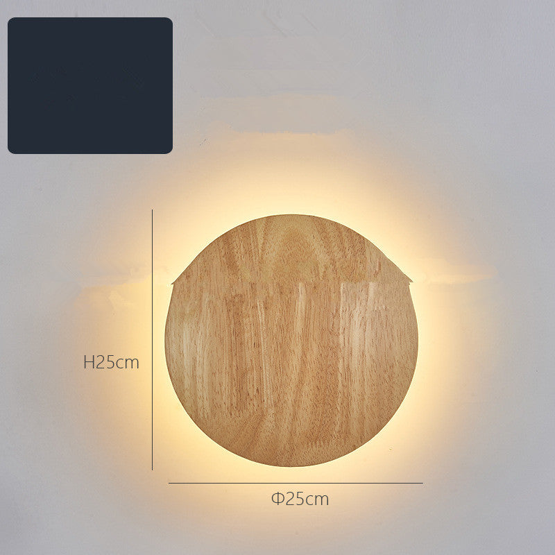 Log Art Wall Lamp – Nordic Minimalist Wooden Light