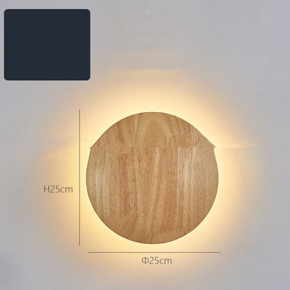 Log Art Wall Lamp – Nordic Minimalist Wooden Light