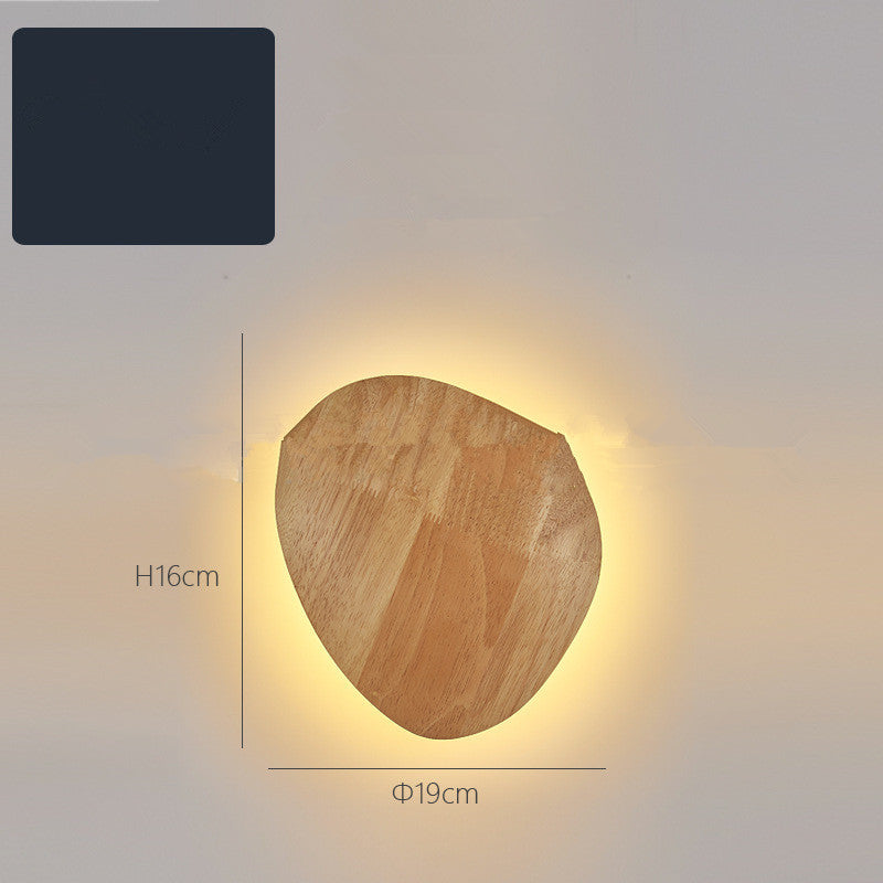Log Art Wall Lamp – Nordic Minimalist Wooden Light