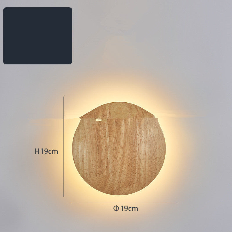 Log Art Wall Lamp – Nordic Minimalist Wooden Light