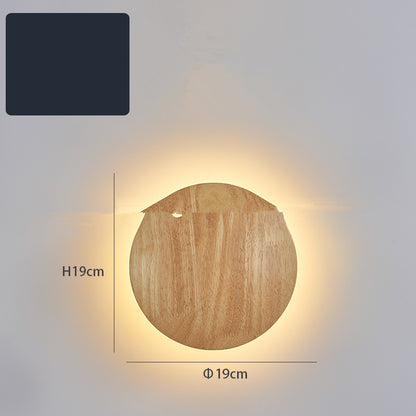 Log Art Wall Lamp – Nordic Minimalist Wooden Light