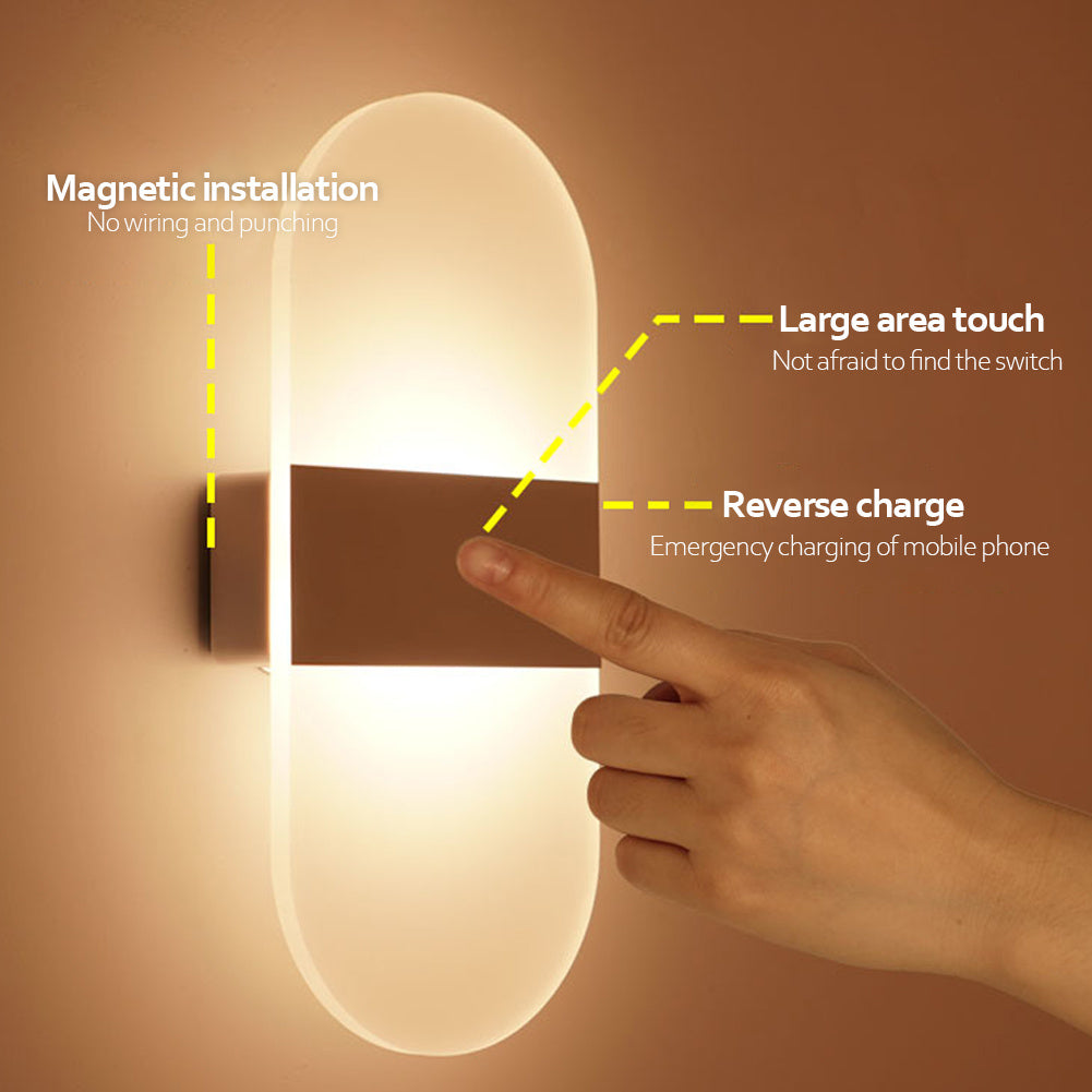 Indoor Motion Sensing Wall Lamp – USB Rechargeable